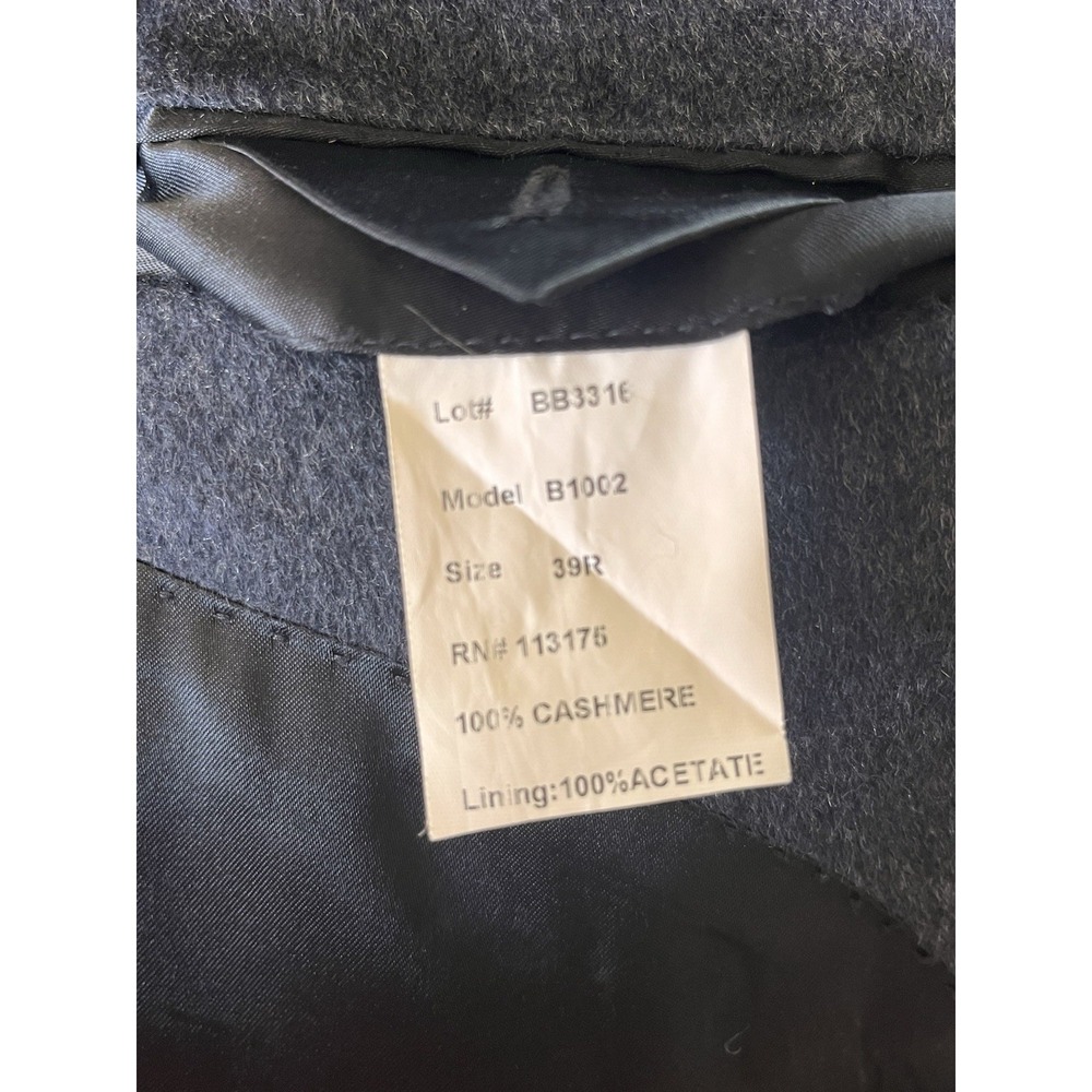 Marshall Fields Men's Cashmere Navy Blue Blazer Sport Coat Size 39R - Picture 6 of 7